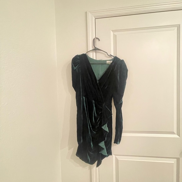 Velvet green dress size M - Picture 5 of 5